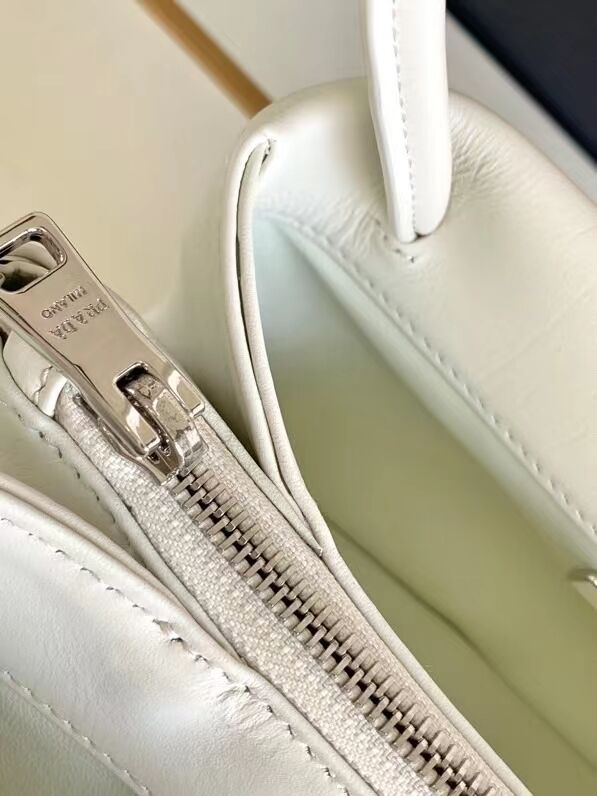 Prada leather Top Handle 1BD866 white