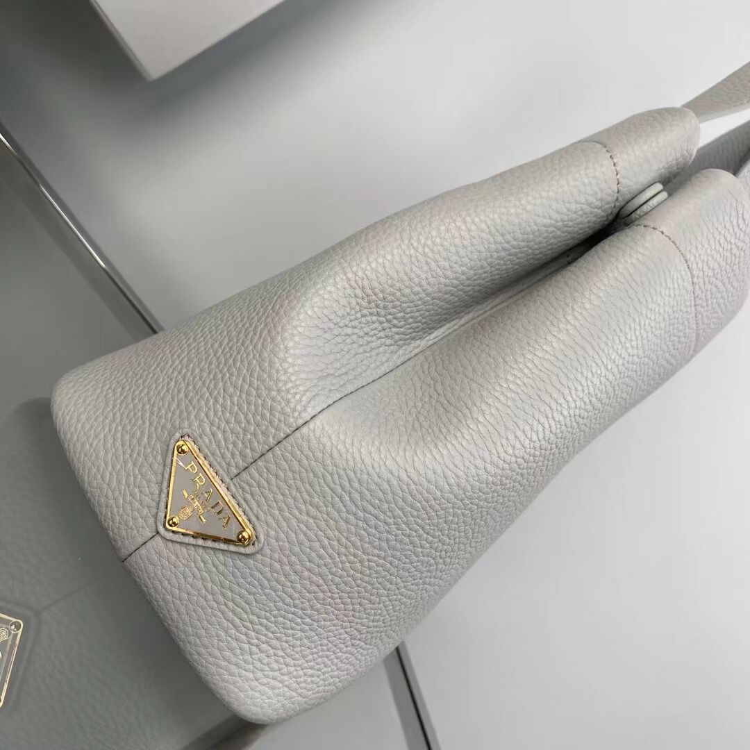 Prada leather tote bag 1AG833 gray