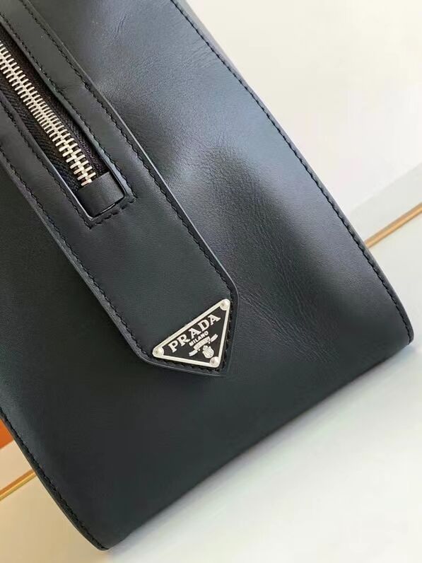 Prada leather tote bag 1BD663 black