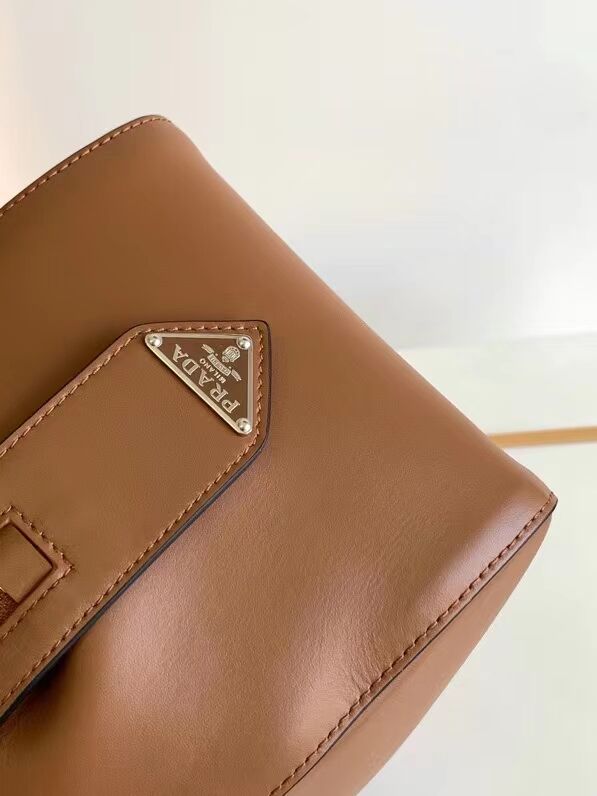 Prada leather tote bag 1BD663 caramel