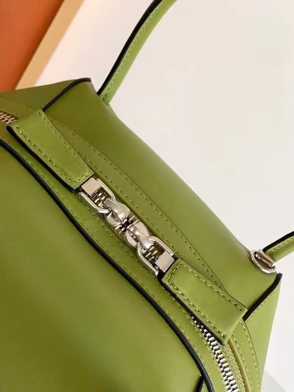 Prada leather tote bag 1BD663 green