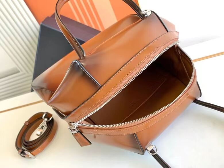 Prada leather tote bag 1BD663A caramel