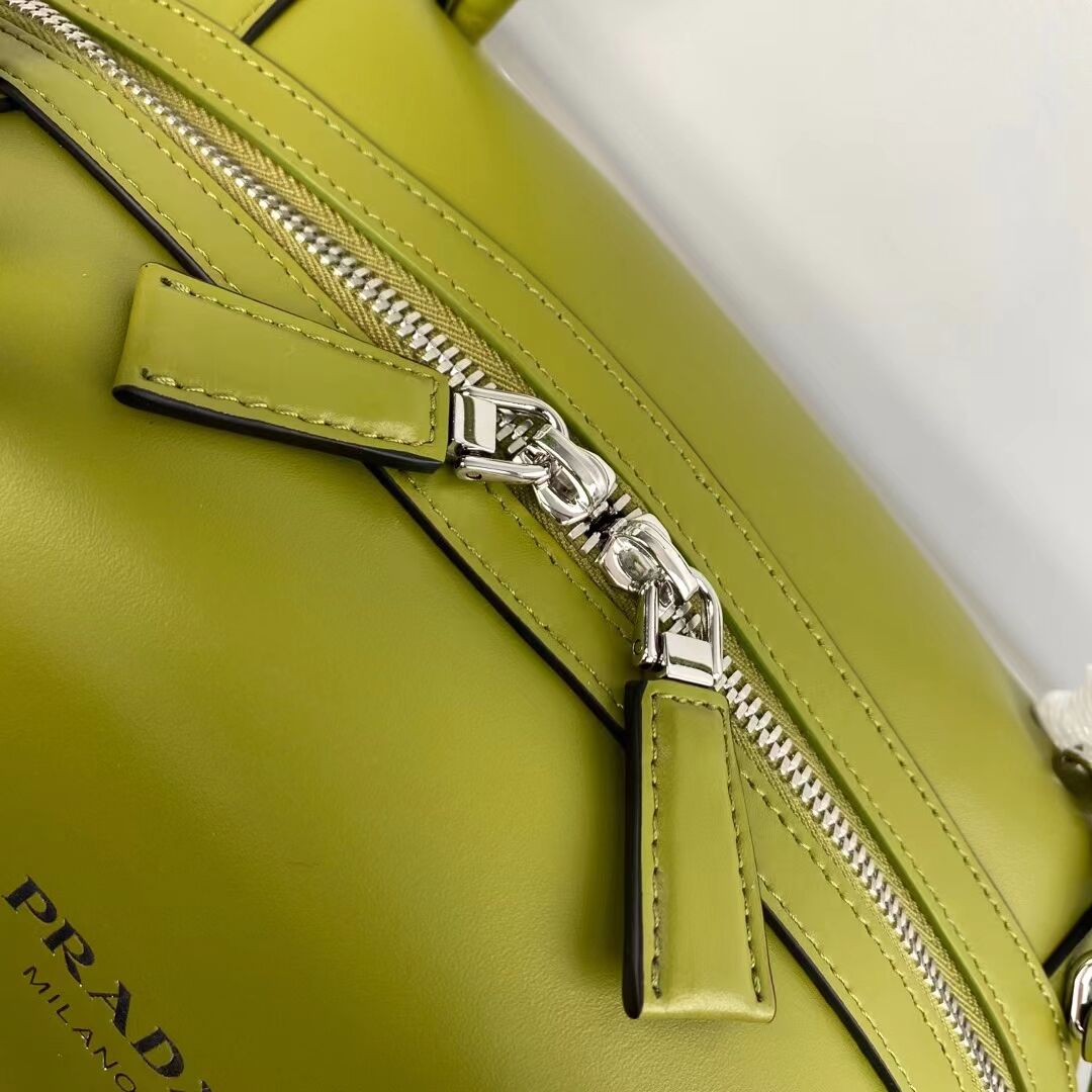 Prada leather tote bag 1BD665 green