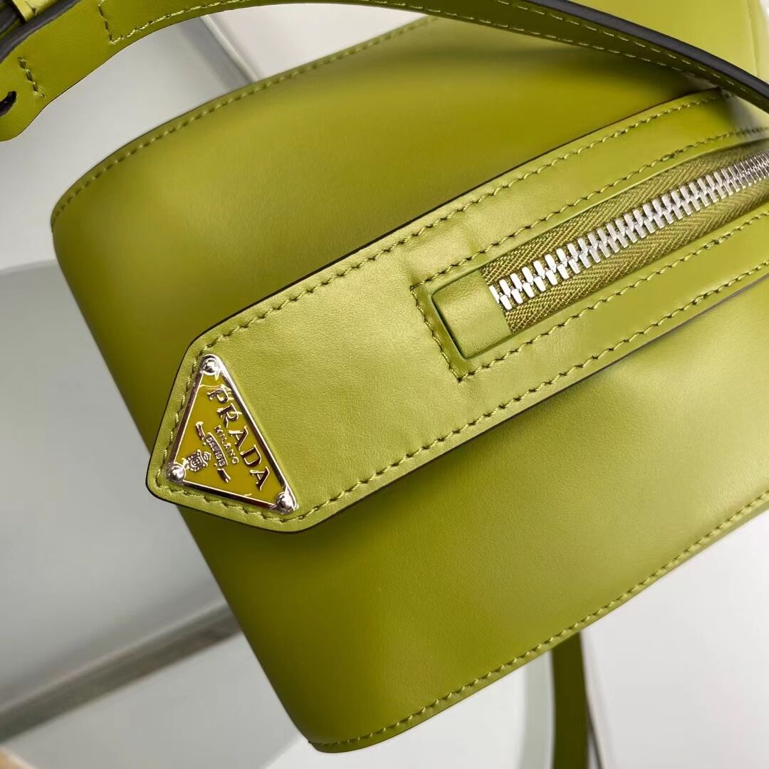 Prada leather tote bag 1BD665 green