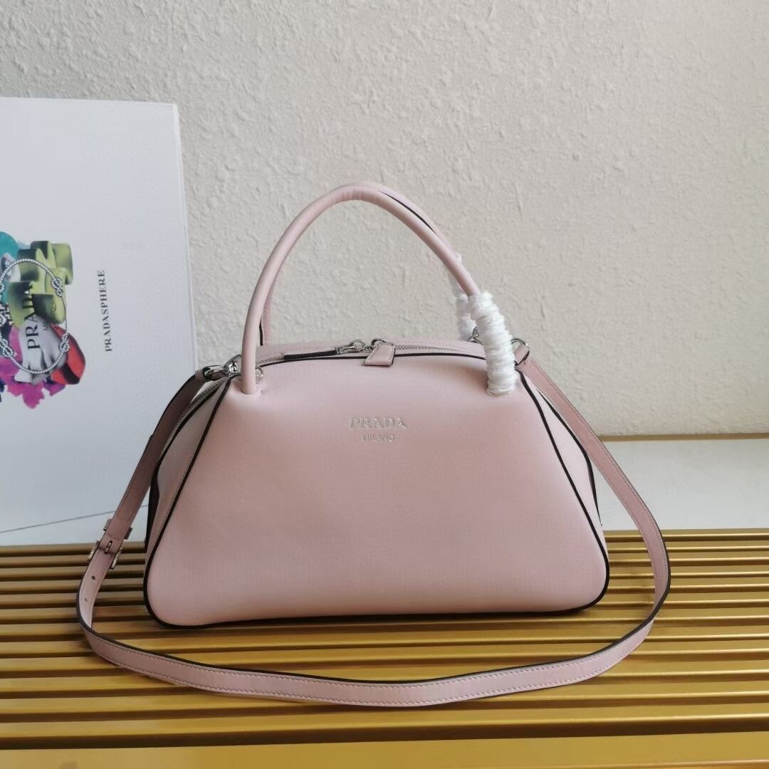 Prada leather tote bag 1BD665 pink