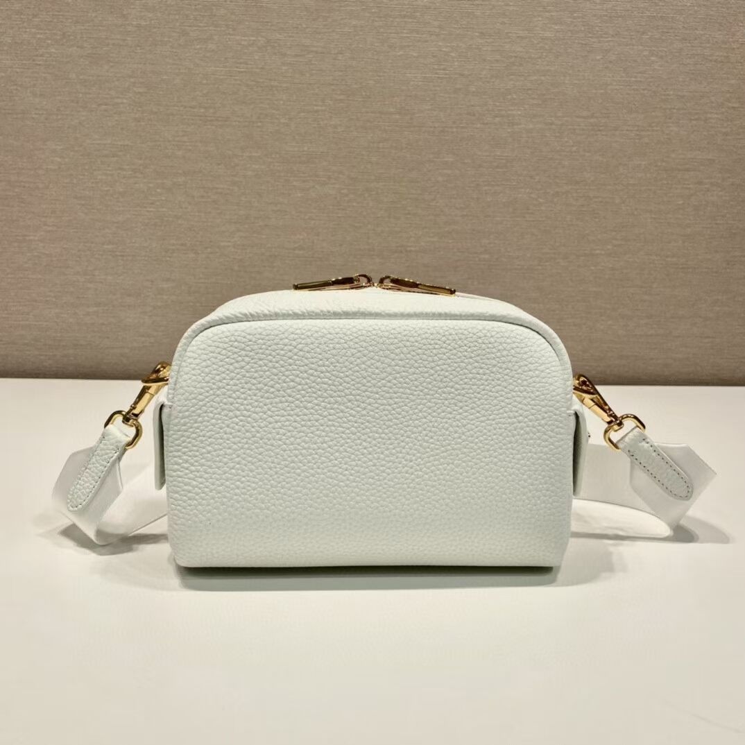 Prada Leather bag with shoulder strap 1DH781 white