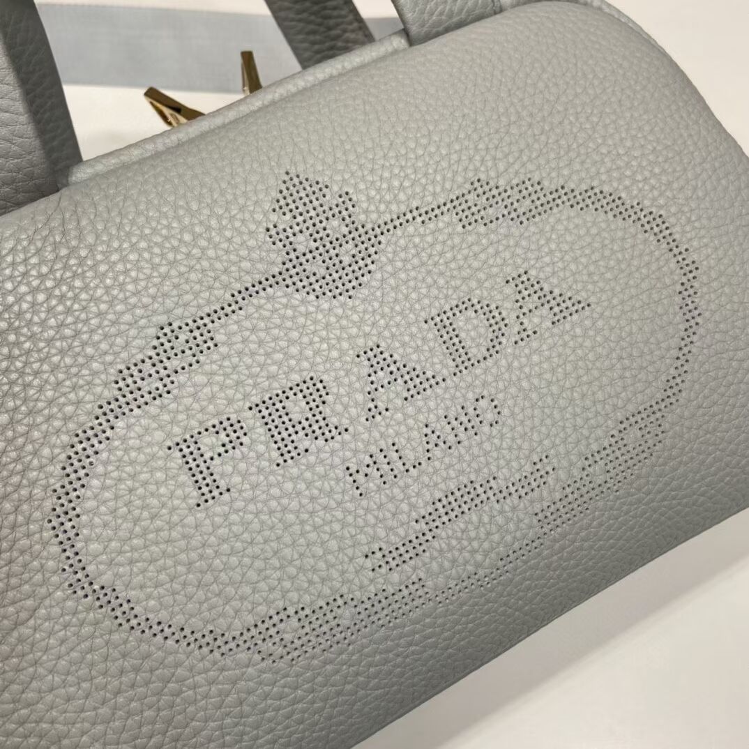 Prada leather tote bag 1DH770 light blue