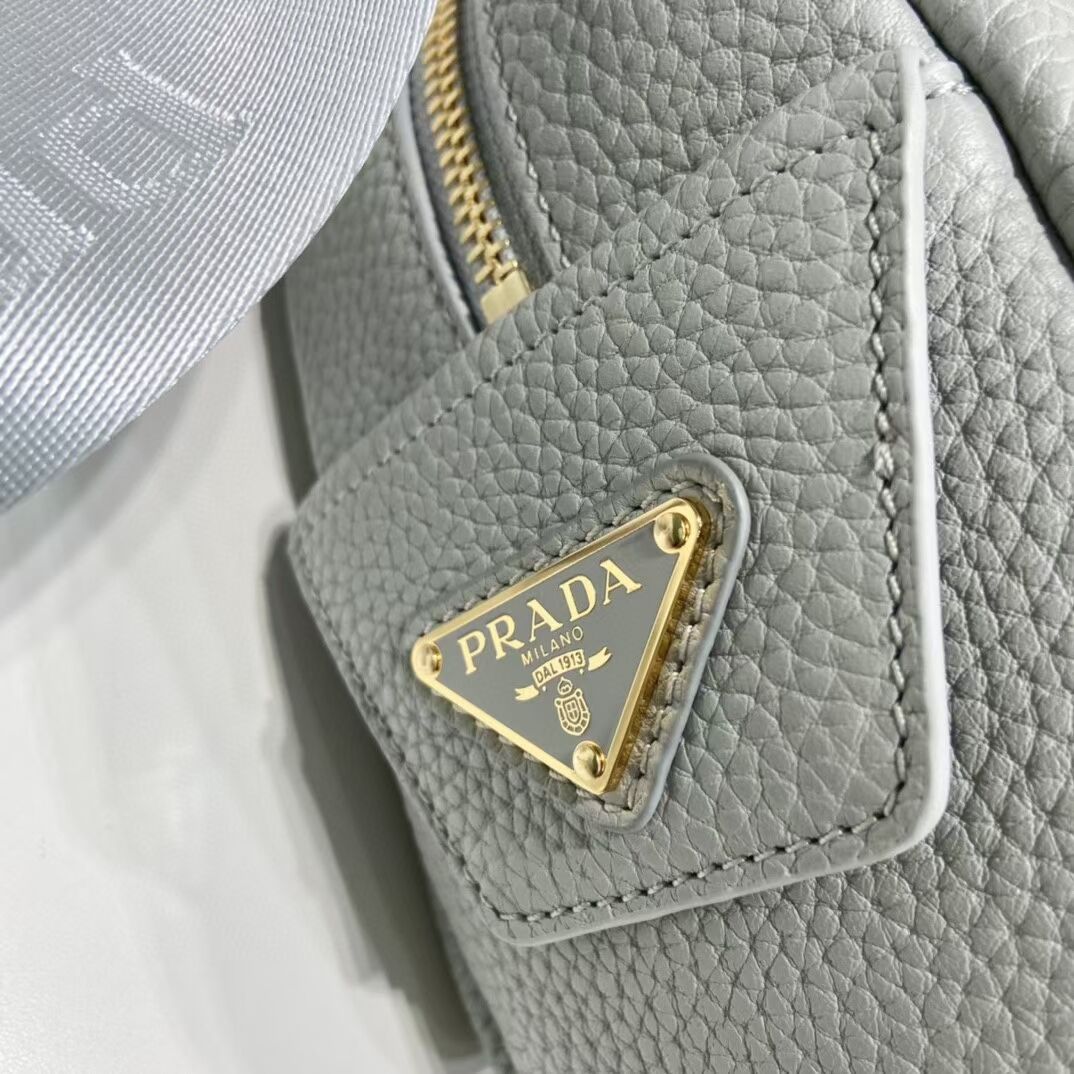 Prada leather tote bag 1DH770 light blue