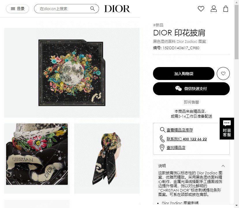 Dior Scarf DIC00090