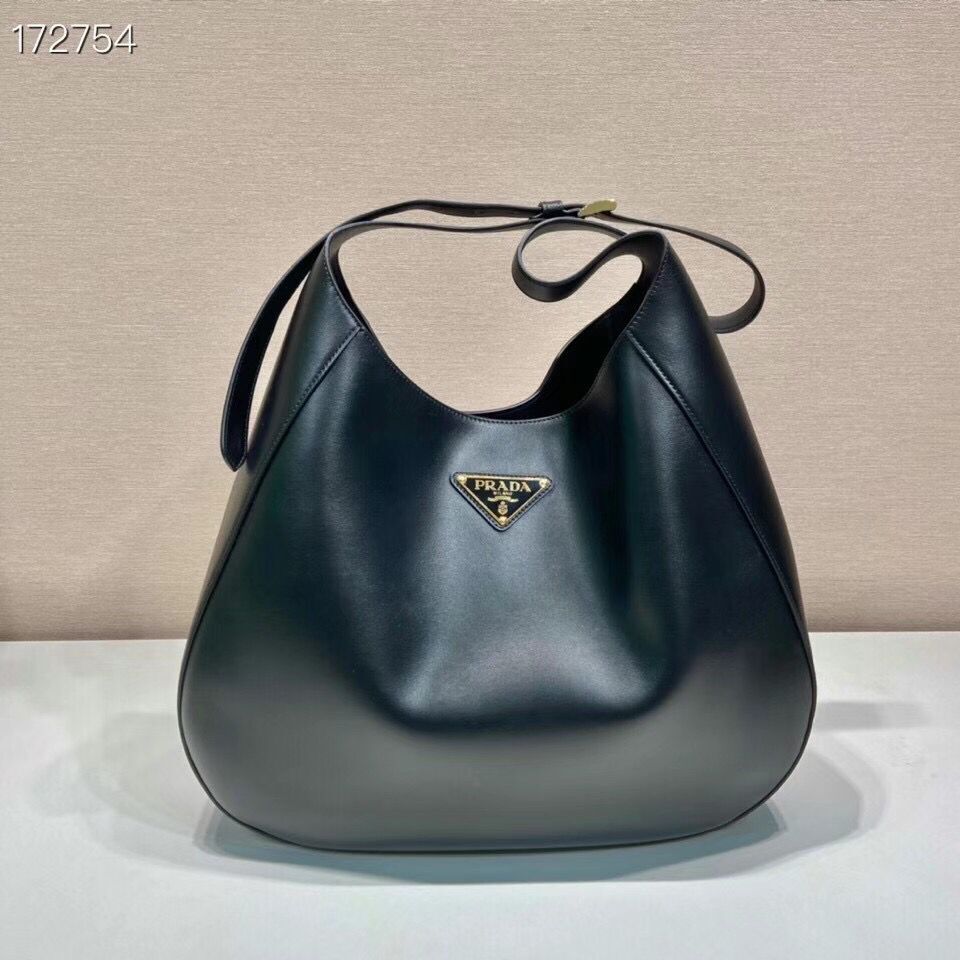 Prada Saffiano leather shoulder bag 5589 black