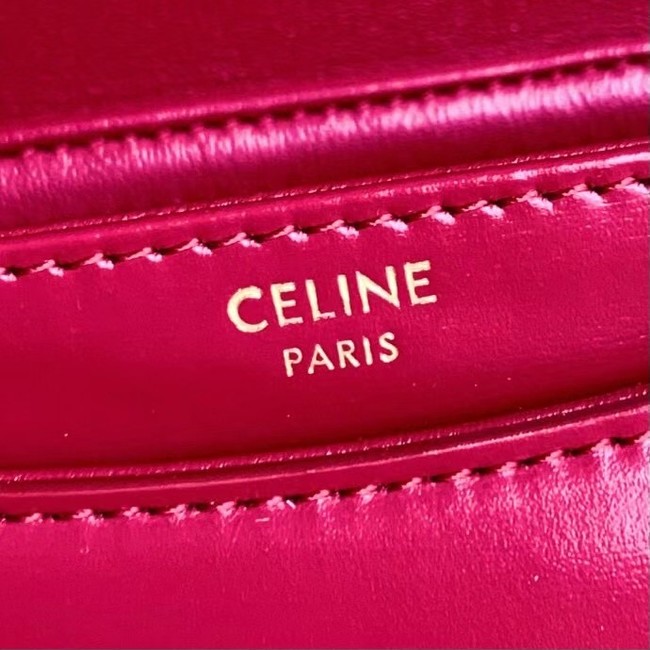 Celine TEEN BESACE TRIOMPHE IN SHINY CALFSKIN 110413 CARMIN