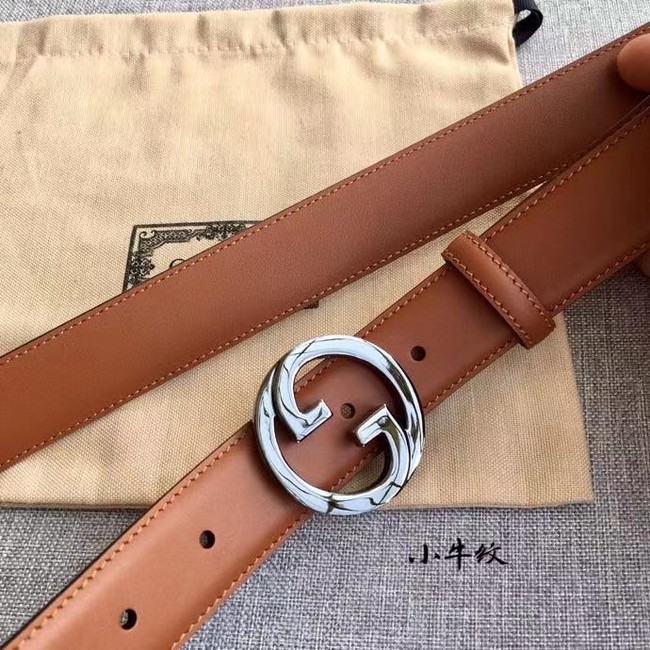 Gucci Blondie 30MM leather belt 703148-1