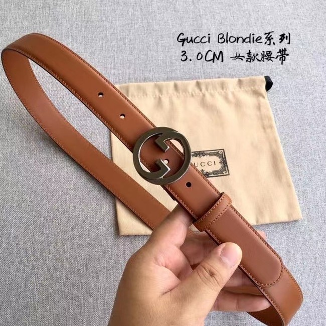 Gucci Blondie 30MM leather belt 703148-1