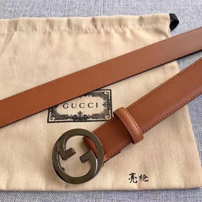 Gucci Blondie 30MM leather belt 703148-1
