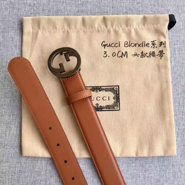 Gucci Blondie 30MM leather belt 703148-1