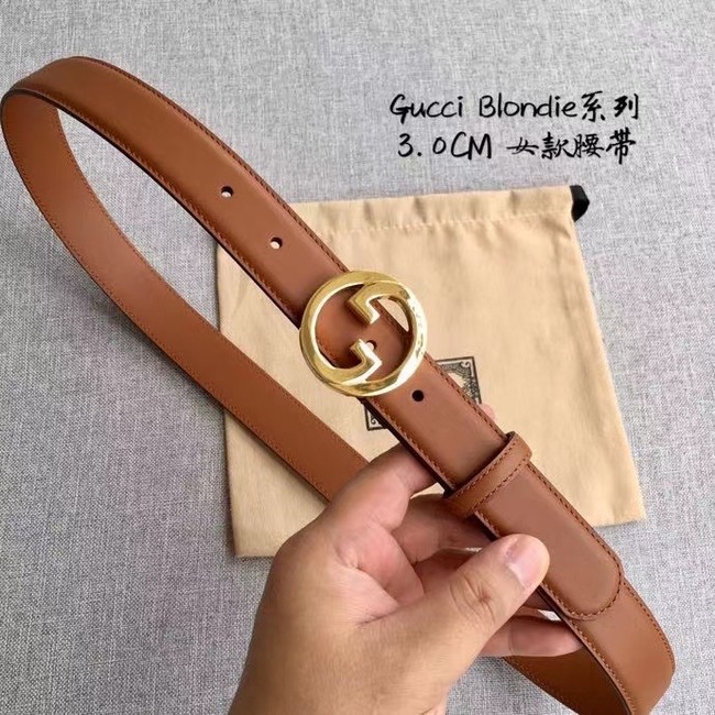 Gucci Blondie 30MM leather belt 703148-2