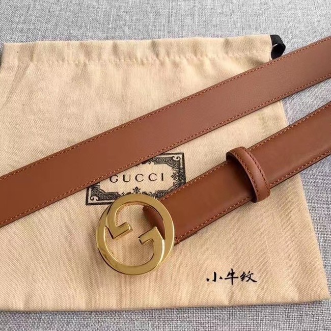 Gucci Blondie 30MM leather belt 703148-2