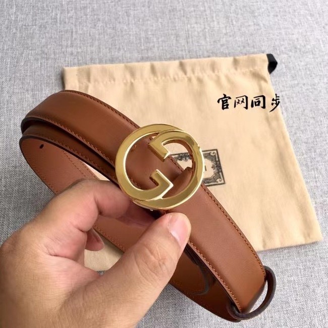 Gucci Blondie 30MM leather belt 703148-2