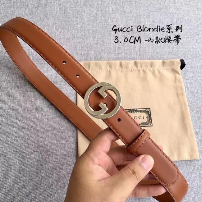 Gucci Blondie 30MM leather belt 703148-3