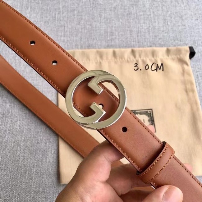 Gucci Blondie 30MM leather belt 703148-3