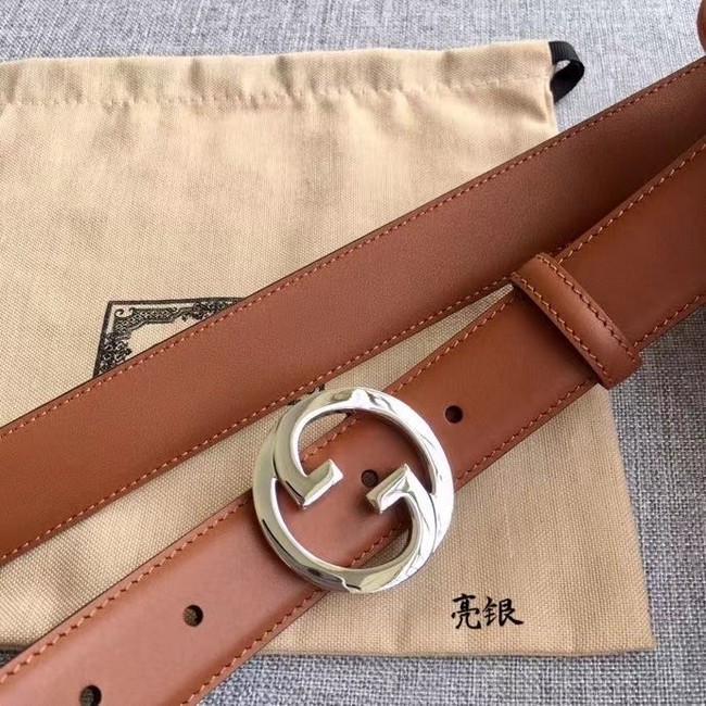 Gucci Blondie 30MM leather belt 703148-3