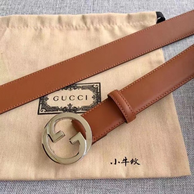 Gucci Blondie 30MM leather belt 703148-3