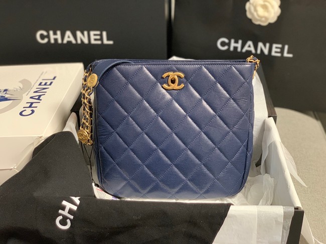 Chanel SMALL SHOPPING BAG AS3400 blue