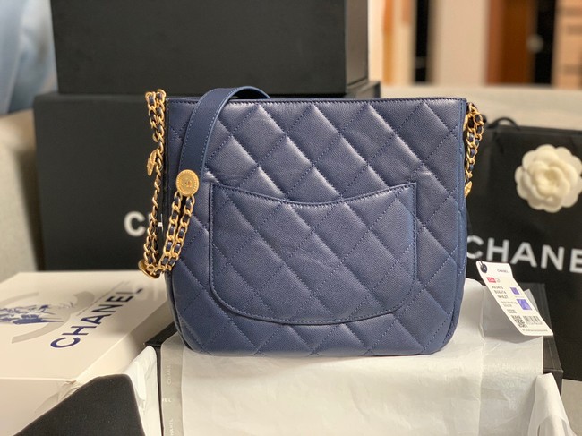 Chanel SMALL SHOPPING BAG AS3400 blue
