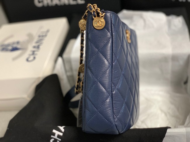 Chanel SMALL SHOPPING BAG AS3400 blue