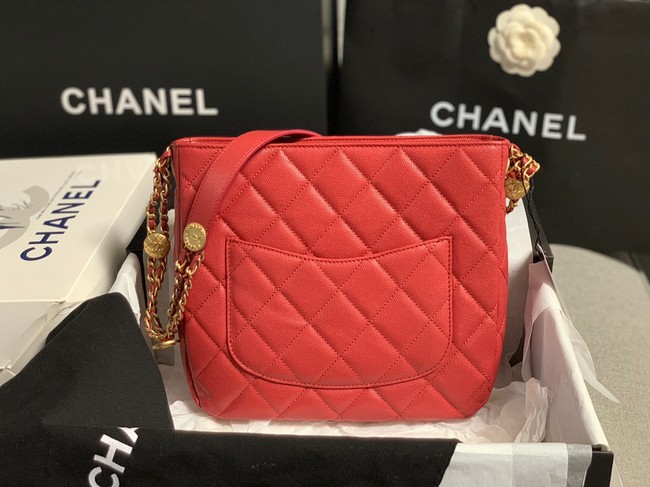 Chanel SMALL SHOPPING BAG AS3400 red