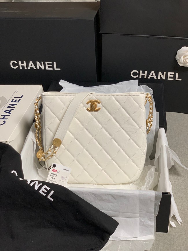 Chanel SMALL SHOPPING BAG AS3400 white