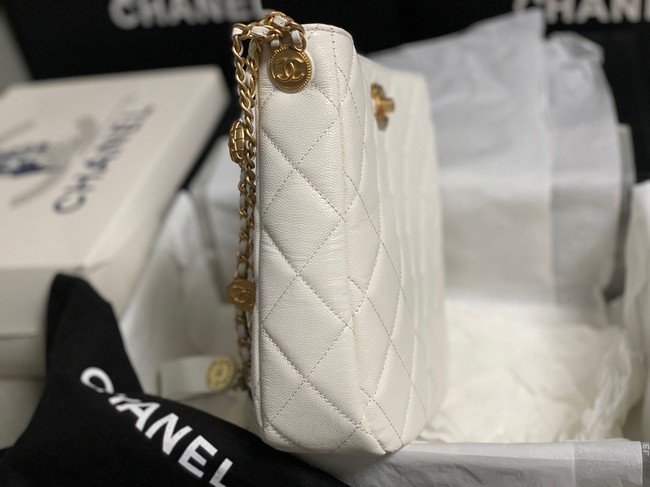 Chanel SMALL SHOPPING BAG AS3400 white