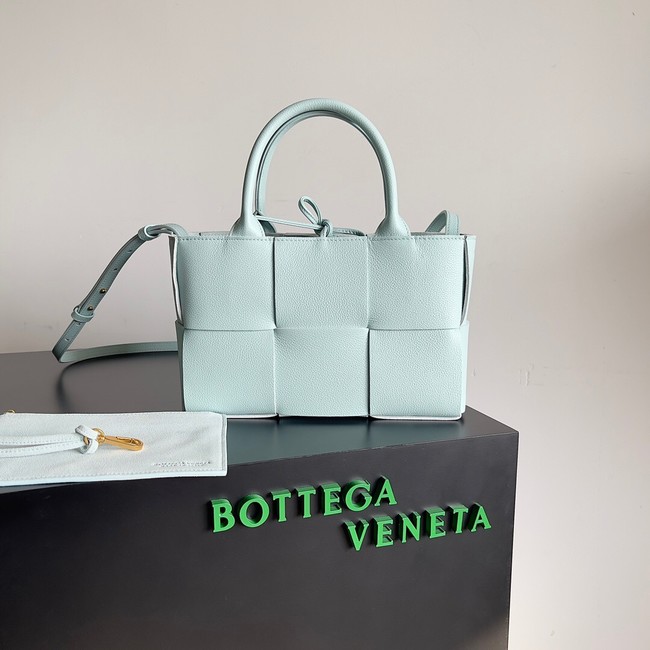Bottega Veneta ARCO TOTE Small intrecciato grained leather tote bag 709337 light blue