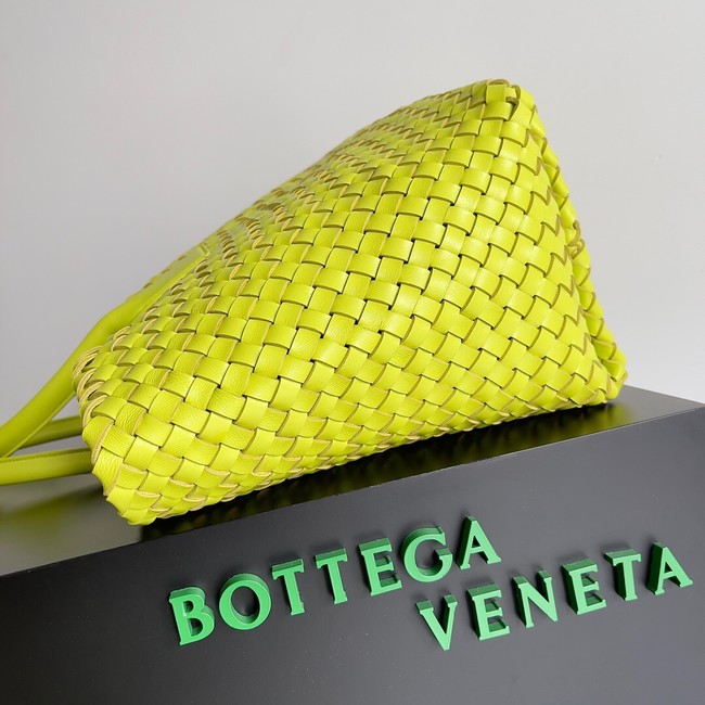 Bottega Veneta Large intreccio leather tote bag 608811 Acid kiwi