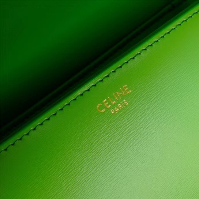 Celine TEEN CLASSIC BAG IN BOX CALFSKIN 199223 green