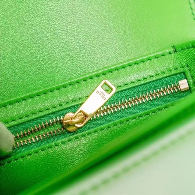 Celine TEEN CLASSIC BAG IN BOX CALFSKIN 199223 green