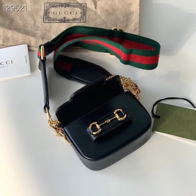 Gucci Horsebit 1955 strap wallet 699760 black