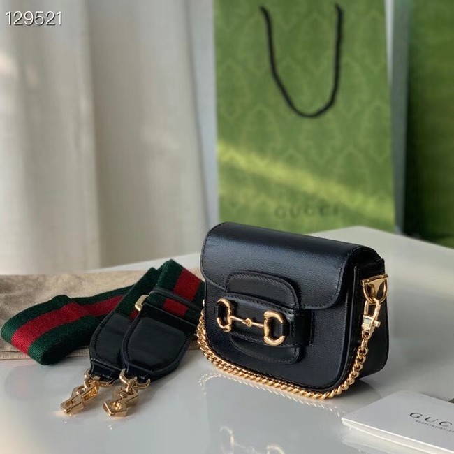 Gucci Horsebit 1955 strap wallet 699760 black