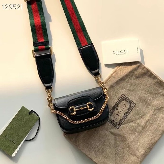 Gucci Horsebit 1955 strap wallet 699760 black