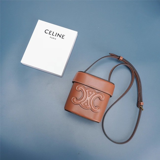 Celine MINI TEEN CLASSIC BAG IN BOX CALFSKIN 199263 TAN