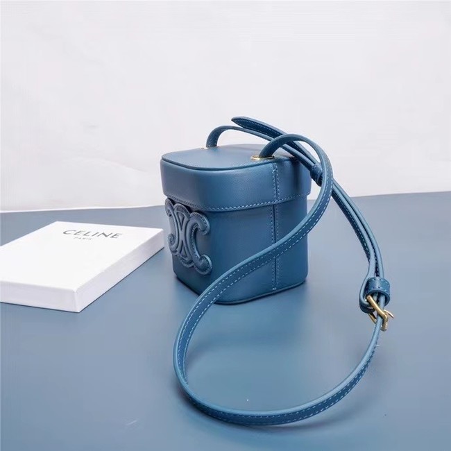 Celine MINI TEEN CLASSIC BAG IN BOX CALFSKIN 199263 blue