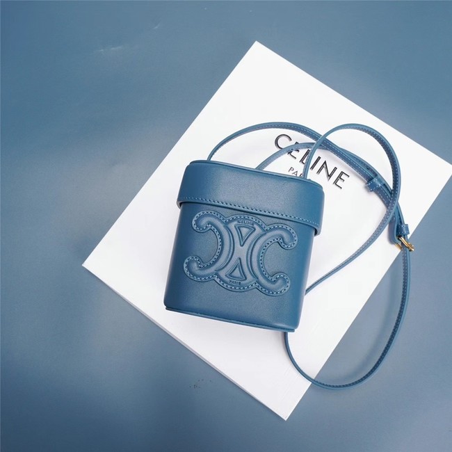 Celine MINI TEEN CLASSIC BAG IN BOX CALFSKIN 199263 blue