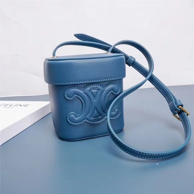 Celine MINI TEEN CLASSIC BAG IN BOX CALFSKIN 199263 blue