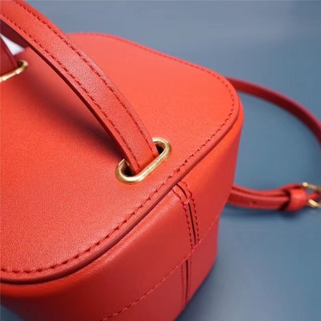 Celine MINI TEEN CLASSIC BAG IN BOX CALFSKIN 199263 red