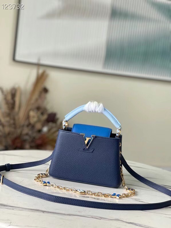 Louis Vuitton CAPUCINES MINI M20708 blue&sky blue