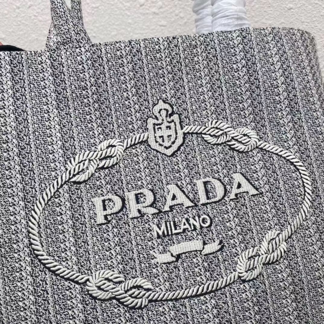 Prada SHOPPING BAG 1AV332 Black&grey