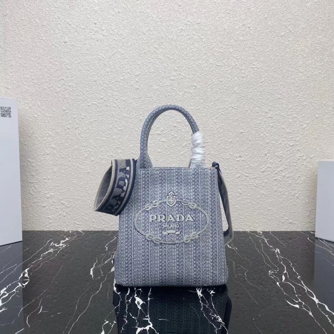 Prada SMALL SHOPPING BAG 1AV333 Blue