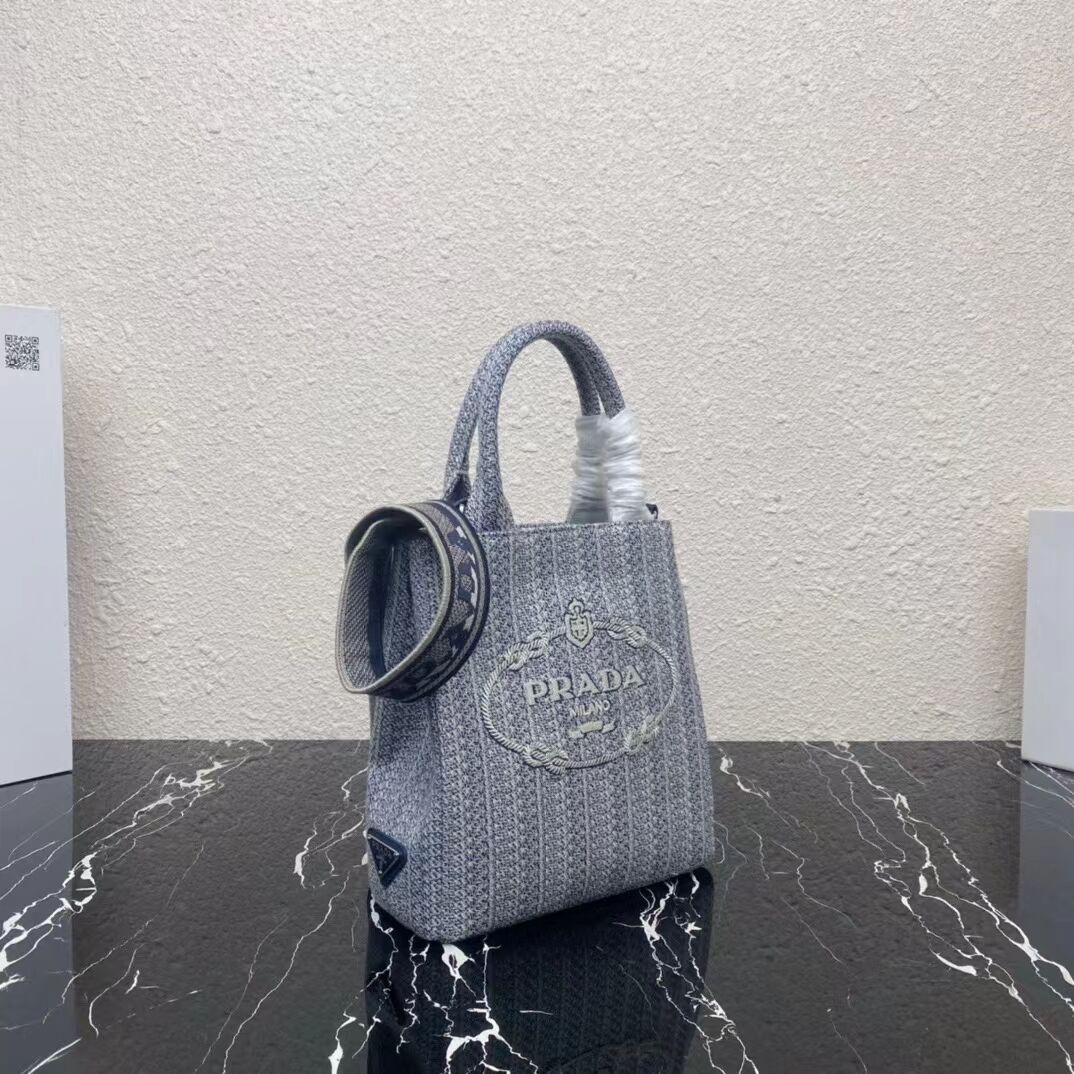 Prada SMALL SHOPPING BAG 1AV333 Blue