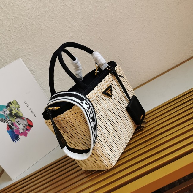 Prada Raffia tote bag 1BG835 tan