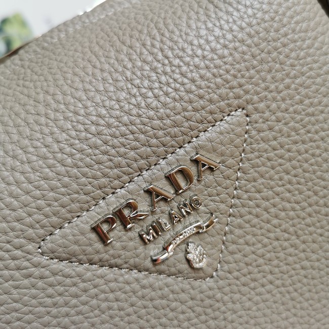 Prada leather tote bag 1BC145 gray